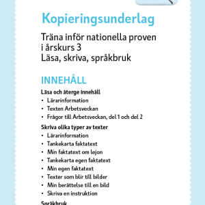 Träna inför de nationella proven i svenska åk 3, Läsa, skriva och språkbruk - Image 2