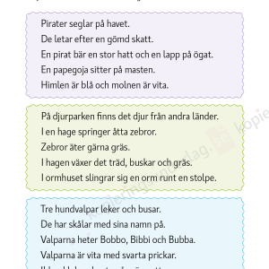 Substantiv - Grundläggande språkövningar för årskurs 1-3