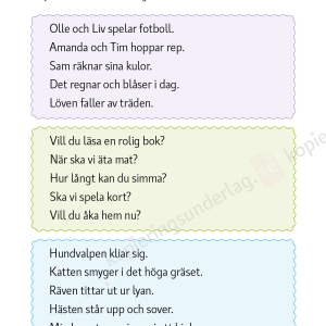 Verb - Språkövningar för årskurs 2-4