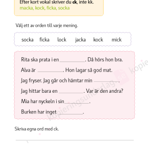Långa och korta vokaler - Språkövningar för årskurs 1-3