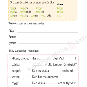 Långa och korta vokaler - Språkövningar för årskurs 1-3