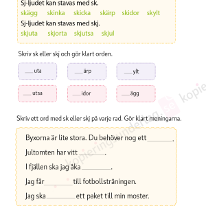 Sj-ljudet - Språkövningar för årskurs 2-5