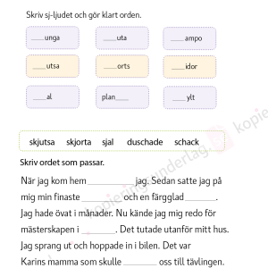 Sj-ljudet - Språkövningar för årskurs 2-5
