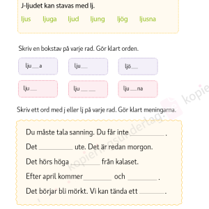 J-ljudet - Språkövningar för årskurs 2-5