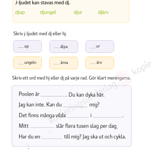 J-ljudet - Språkövningar för årskurs 2-5