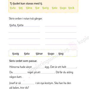 Tj-ljudet - Språkövningar för årskurs 2-5