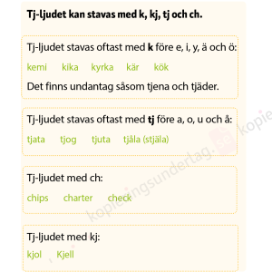 Tj-ljudet - Språkövningar för årskurs 2-5