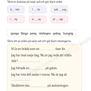 Ng-ljudet - Språkövningar för årskurs 2-5