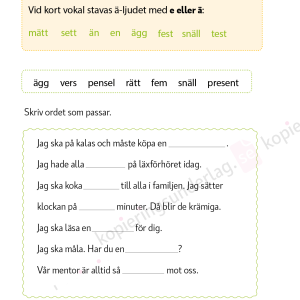 Ä-ljudet - Språkövningar för årskurs 2-5