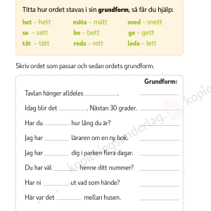 Ä-ljudet - Språkövningar för årskurs 2-5
