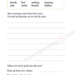 Ä-ljudet - Språkövningar för årskurs 2-5