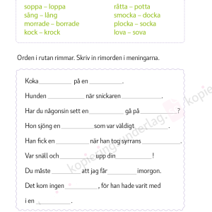 Å-ljudet - Språkövningar för årskurs 2-5