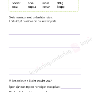 Å-ljudet - Språkövningar för årskurs 2-5