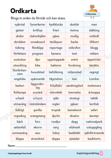 Kan du orden? vt åk 4 - Bild 3