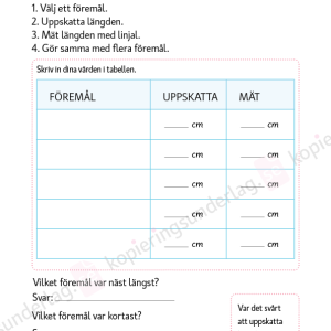 Uppskatta och mät längd, volym, tid åk 1-3 - Image 3