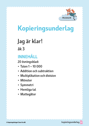 Jag är klar! Matematik åk 3