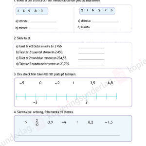 Träna inför de nationella proven åk 6 – tals användning, algebra, problemlösning - Image 3