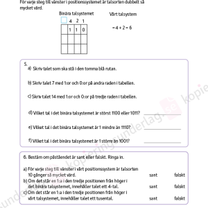 Träna inför de nationella proven åk 6 – tals användning, algebra, problemlösning - Image 4