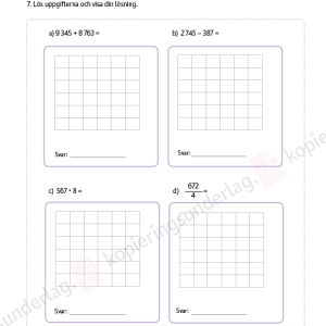 Träna inför de nationella proven åk 6 – tals användning, algebra, problemlösning - Image 5