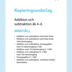 Addition och subtraktion åk 4-6 - Image 2