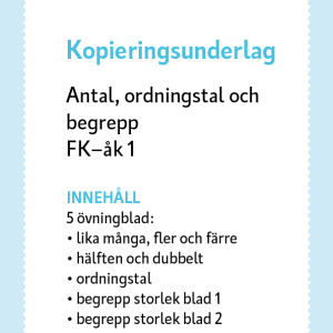 Antal, ordningstal och begrepp FK–åk 1 - Image 2