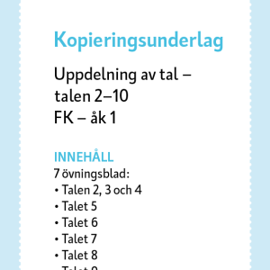Uppdelning av talen 2-10 FK-åk 1 - Image 2