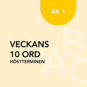 Veckans 10 ord ht åk1