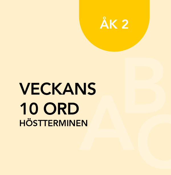 Veckans 10 ord ht åk 2