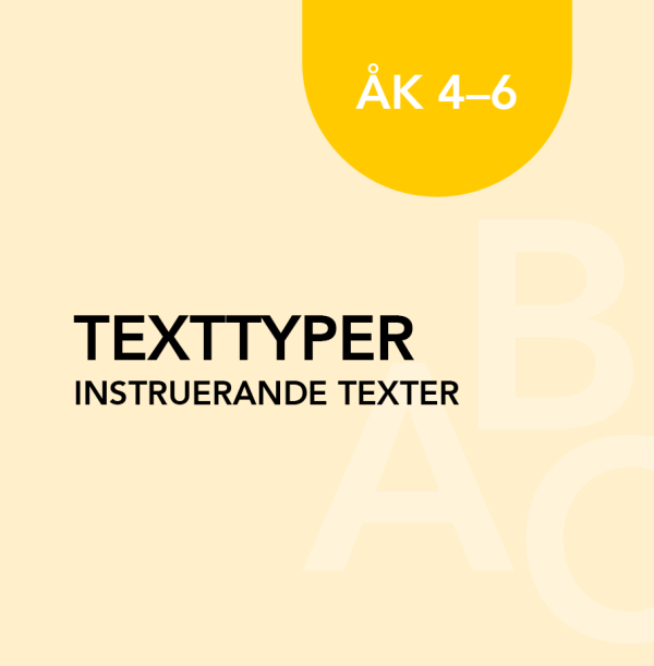 Texttyper instruerande texter åk 4-6