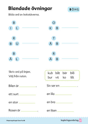 Från bokstav till ord 3, bokstäverna BÖHGPYJD - Bild 6
