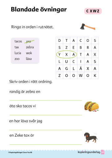 Från bokstav till ord 4, bokstäverna CXQWZ - Bild 5