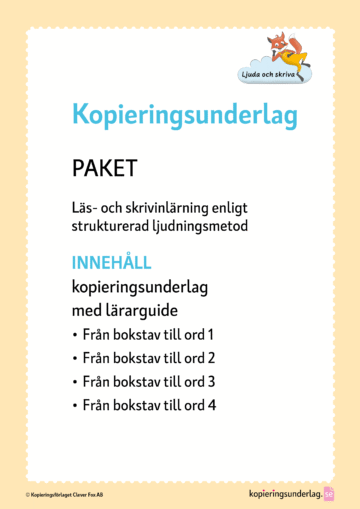 Paket – Från bokstav till ord 1-4