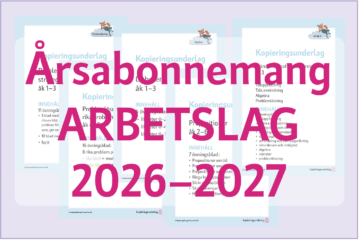 Årsabonnemang ARBETSLAG 2026-2027
